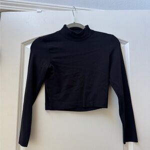 Nike Yoga Dry-Fit Mock Neck Long Sleeve Crop Top